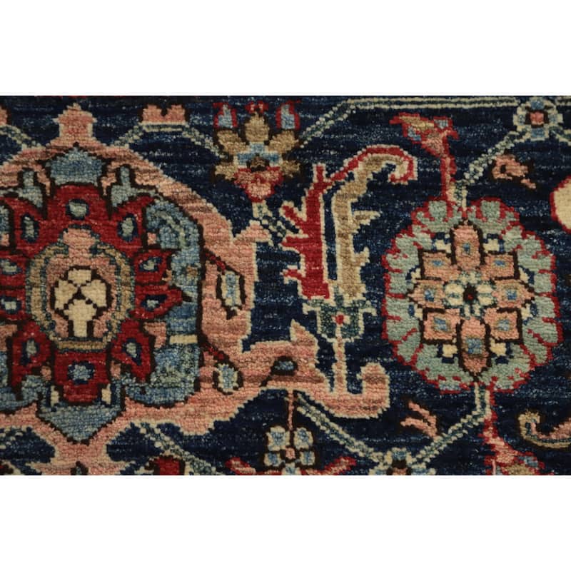 Hand Knotted Oriental 100% Wool Carpet Traditional All-Over Red Ziegler Area Rug - 11' 6'' X 9' 0''