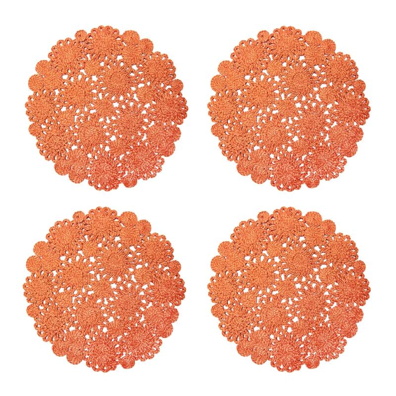 Caravan Daisy Jute Placemats - Set of 4 - Clementine