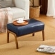 preview thumbnail 5 of 50, Glitzhome 24.5"W Leatherette Accent Stool With Walnut Rubberwood Legs