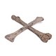 preview thumbnail 28 of 26, Ceramic Fire Pit Decor | Fire Pit Skulls and Bones | Halloween Pumpkin | For Fire Pits and Fireplaces | Spooky and Scary Decor Crossbones - Gray
