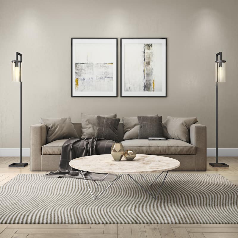 Malva 67.75" Tall Floor Lamp with Glass Shade - 11" Wide