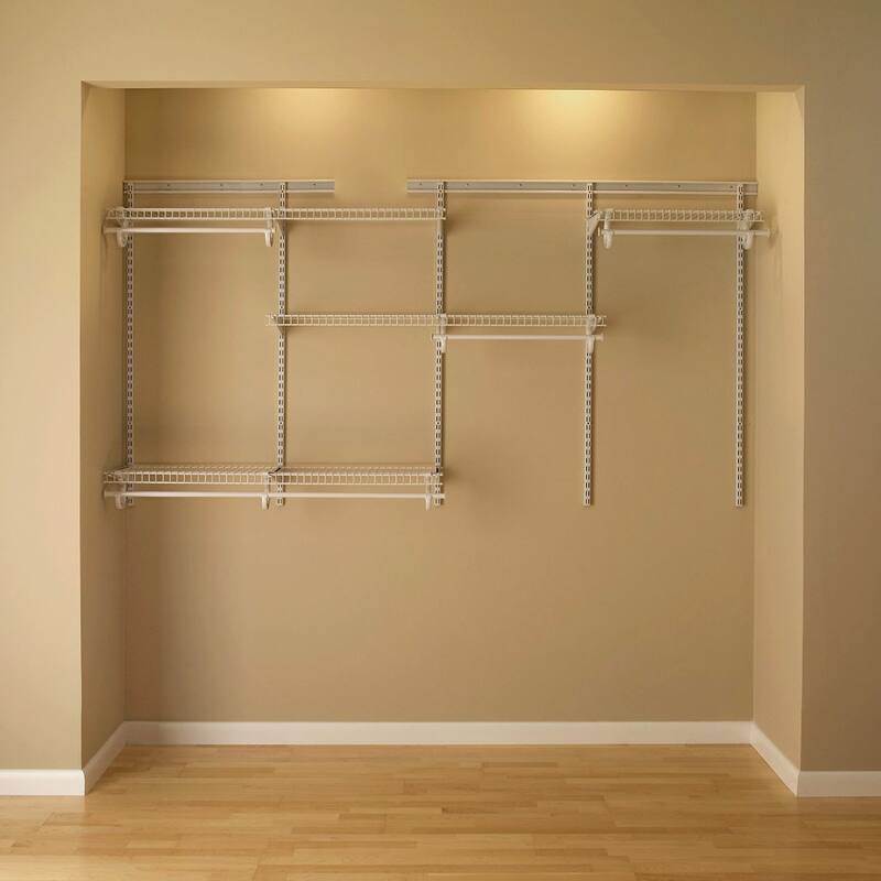 ClosetMaid ShelfTrack 60-96 Inch Wide Wire Closet Organizer
