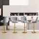 preview thumbnail 9 of 30, HOMYKA 360 Degrees Swivel Velvet Bar Chair With Adjustable Height of 4