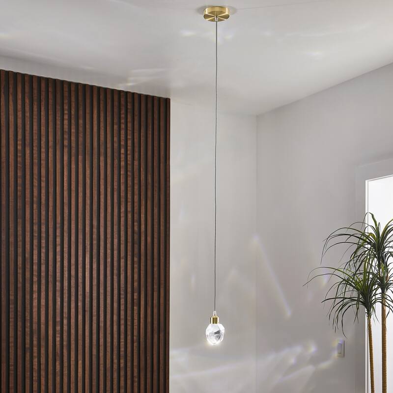 Galway Crystal Rock LED Pendant / Chandelier by iNSPIRE Q Bold - 1-light