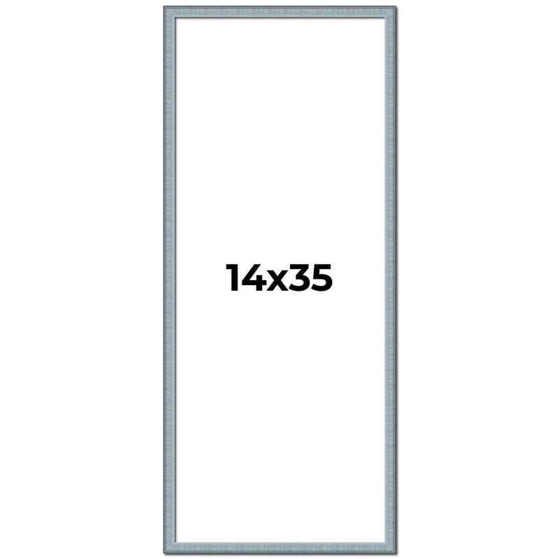 14x35 Frame Rustic Sky Blue Solid Wood Picture Frame | 0.75 Inch