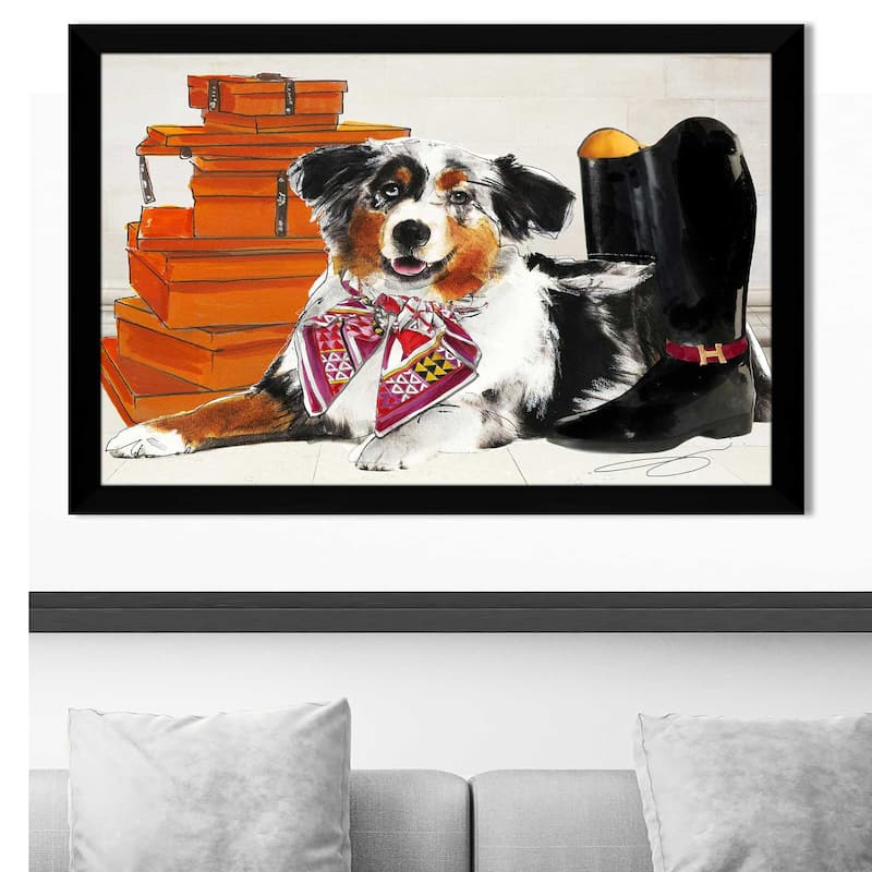 "Fashionista Border Collie" by Jodi Print on Acrylic