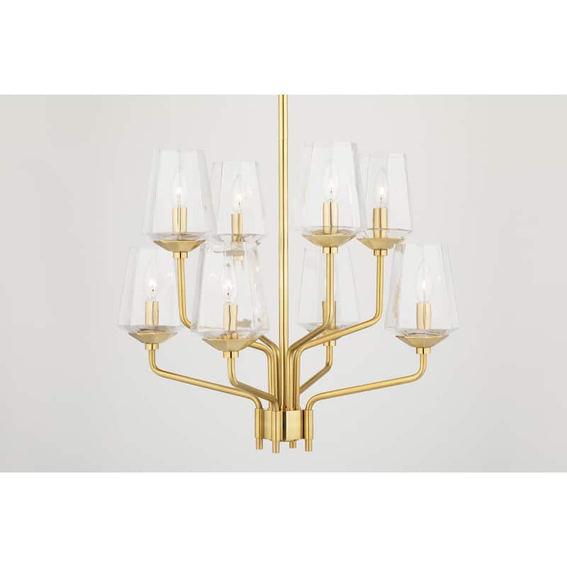 Mitzi by Hudson Valley Kayla 8-Light Chandelier with Clear Glass