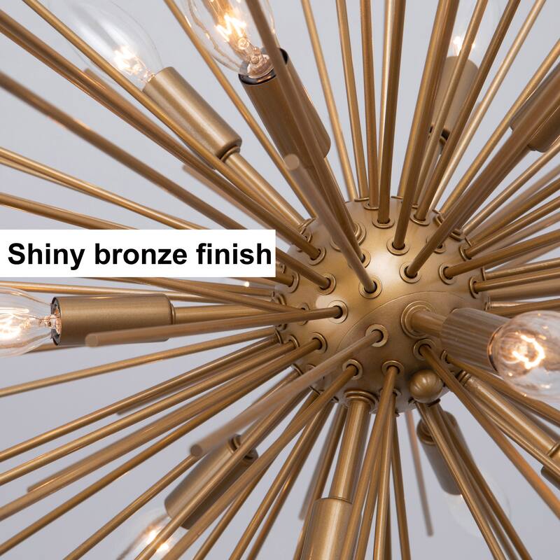 Valeria 12-light Shiny Bronze Sputnik Sphere Chandelier