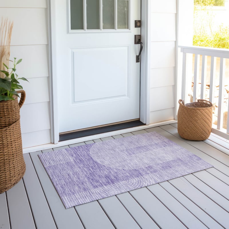 Machine Washable Indoor/ Outdoor Chantille Modern Deco Rug