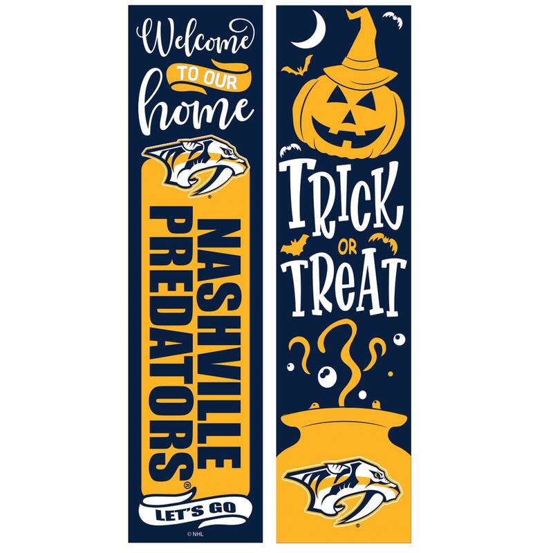 47" Double Sided Seasonal Porch Leaner, Nashville Predators - 47" x 11.25"