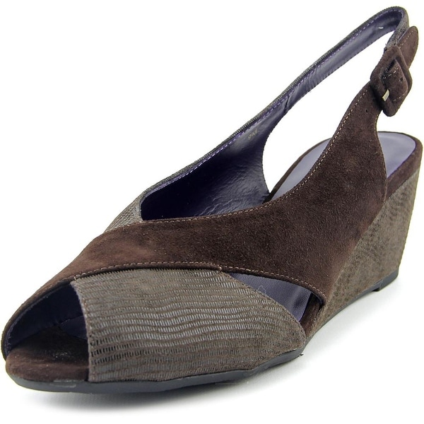 Vaneli Wilda Women N/S Peep-Toe Suede Slingback Heel