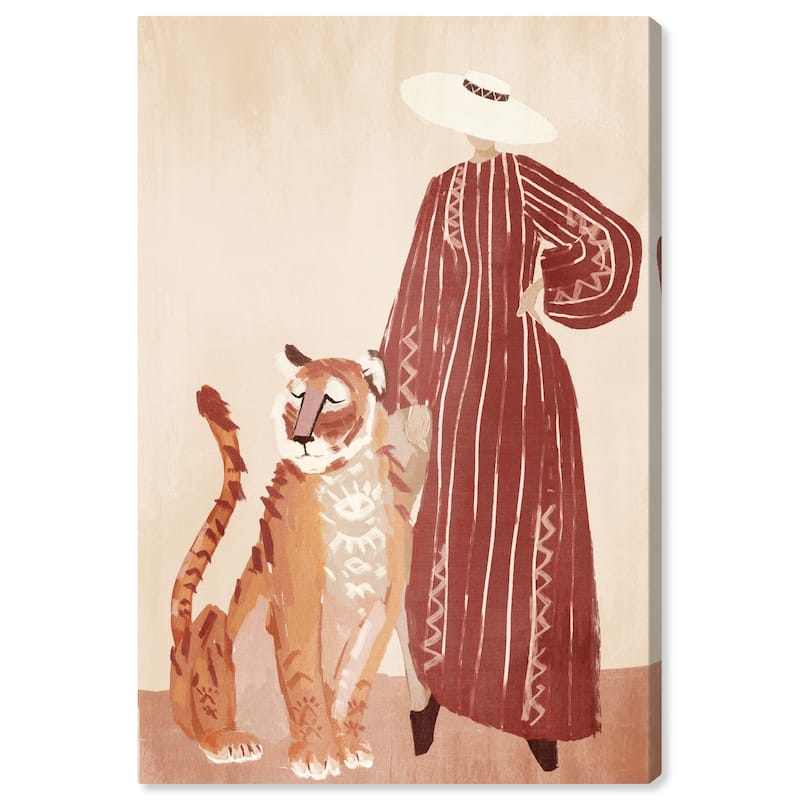 Wynwood Studio Canvas Animals Third Eye Stripes Brown and Traditional Wall Art Canvas Print