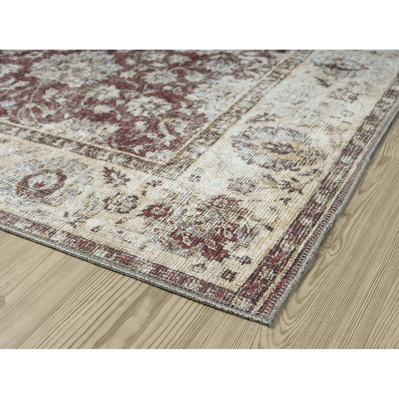 Legacy Cairo Traditional Bordered Washable Area Rug
