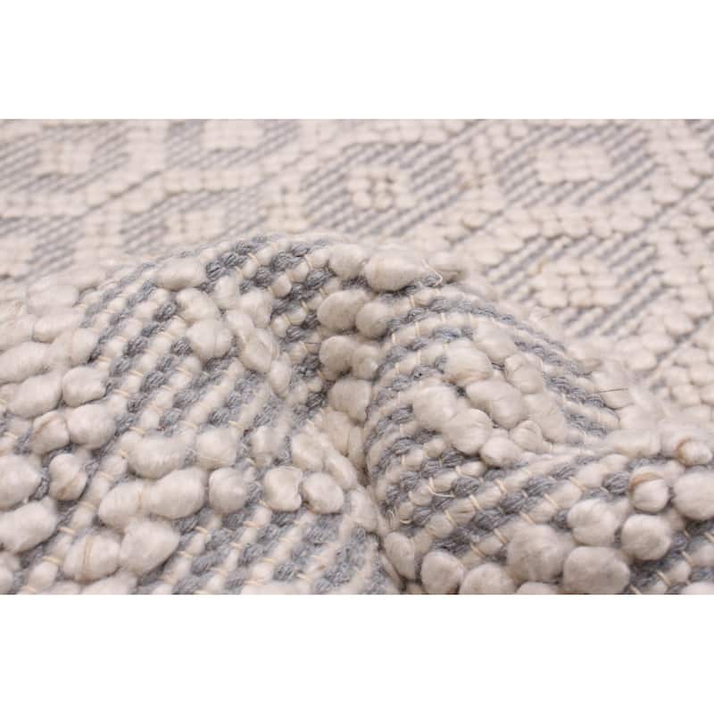 ECARPETGALLERY Braid weave Sienna Cream Wool Rug - 3'0 x 5'1