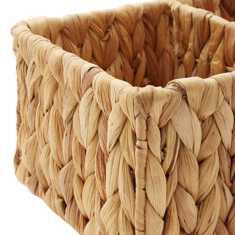 2 Water Hyacinth Storage Baskets Woven Storage Bins