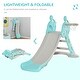 preview thumbnail 5 of 9, 2 in 1 Kids Slide with Basketball Hoop, Foldable Toddler Freestanding Slider Playset, Deer Shaped, Includes Basketball, Pump