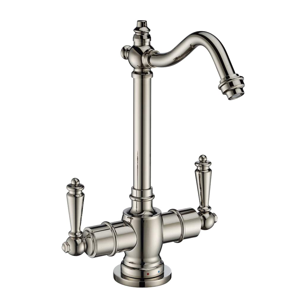 Whitehaus Collection Point of Use Instant Hot/Cold Water Drinking Faucet with Traditional Swivel Spout