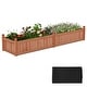 preview thumbnail 4 of 19, Costway Wooden Raised Garden Bed Outdoor Rectangular Planter Box with - See Details Brown