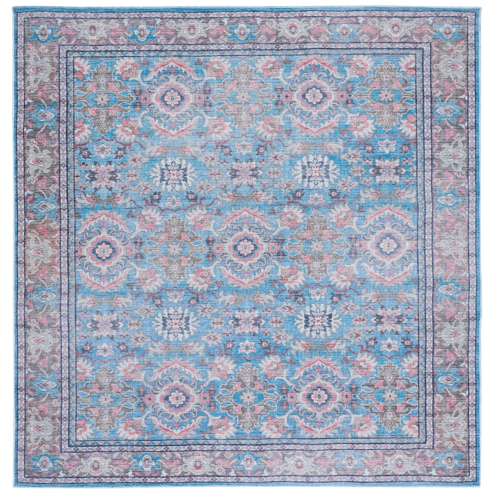 SAFAVIEH Serapi Machine Washable Melva Medallion Distressed Rug