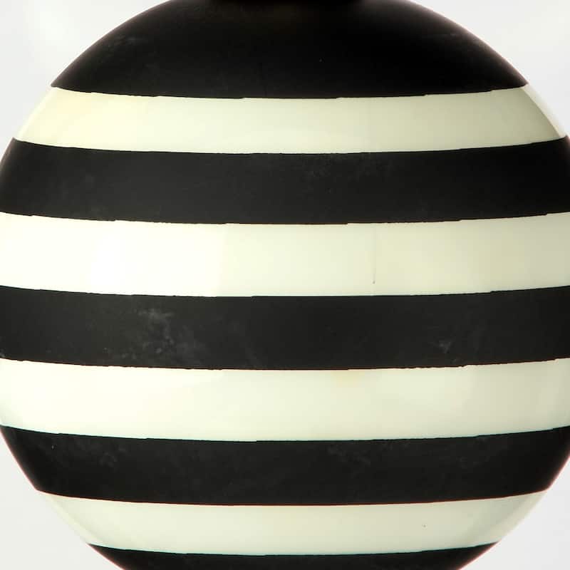 3" Glass Stripe Halloween Ball Ornament Box of 3