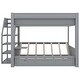 preview thumbnail 18 of 18, Convertible Design Wood Full Size Bunk Bed with Storage Staircase, Bedside Table, and 3 Drawers