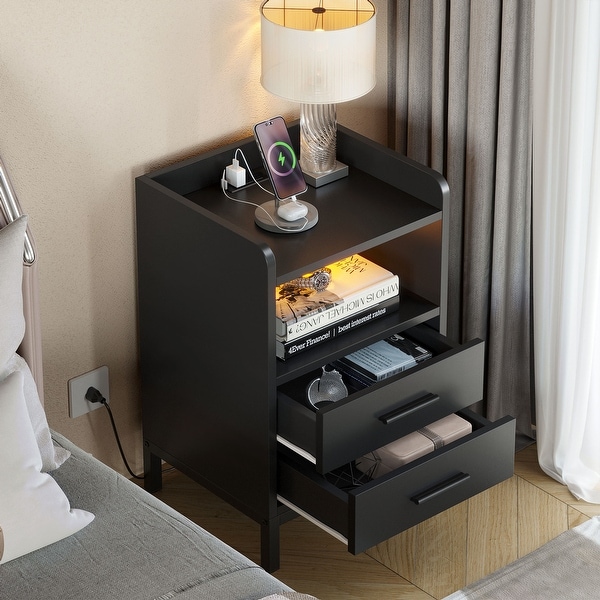 Night stand with light and usb cheap