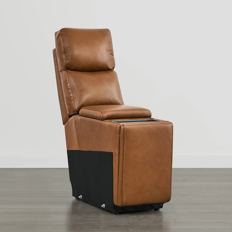 Spruce & Spring Hadlee Genuine leather Reclining Sofa with Multi-Function Console.