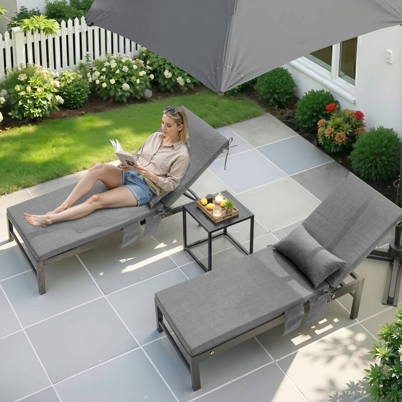 Pellebant Outdoor Lounge Chair Cushions with Pillow