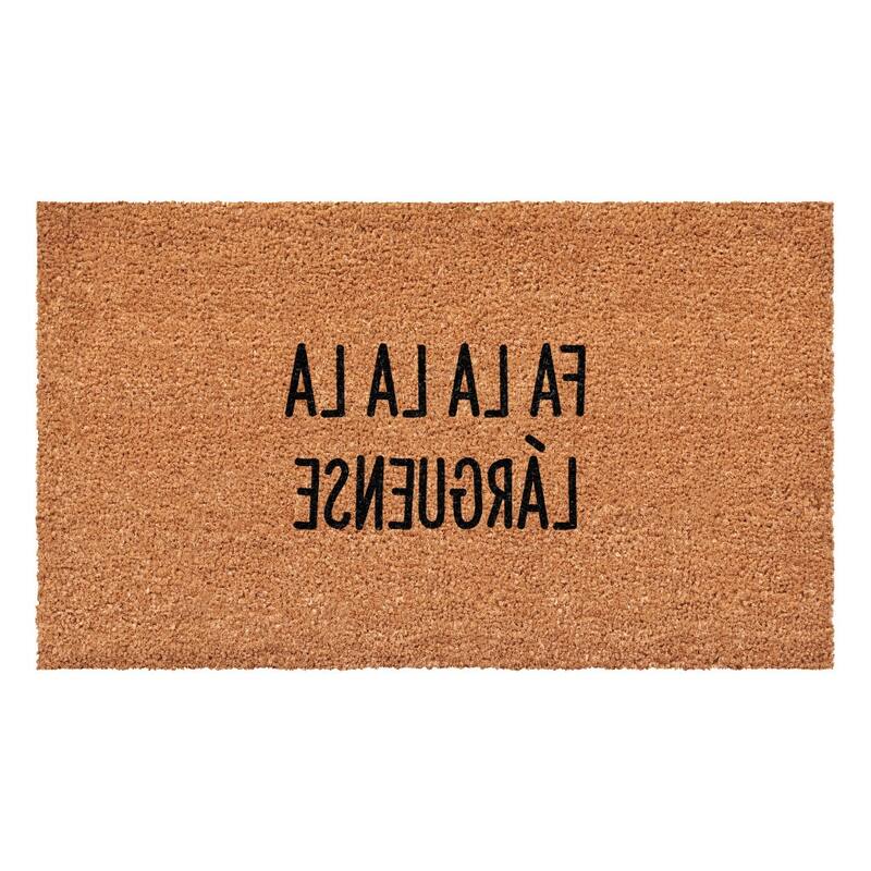HomeRoots 17" X 29" Brown And Black Christmas Outdoor Coir Door Mat - 17.00' X '29.00