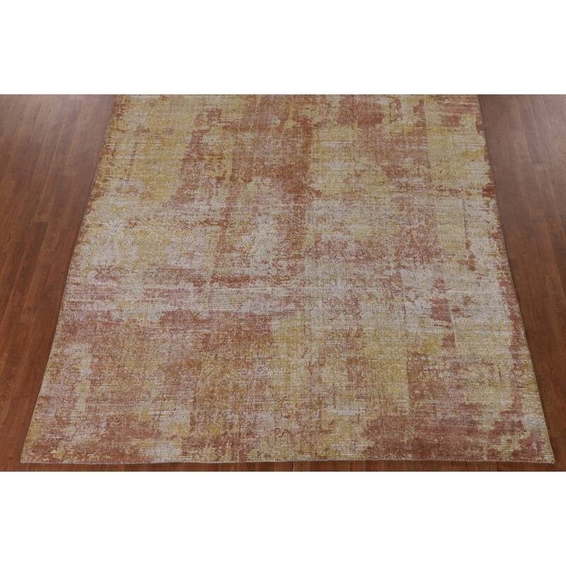 All-Over Abstract Oriental Area Rug Handmade Wool Carpet - 7'10" x 10'0"