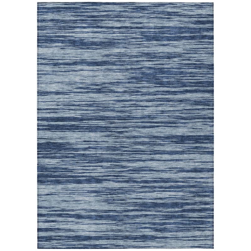 Machine Washable Indoor/ Outdoor Casual Ombre Chantille Rug