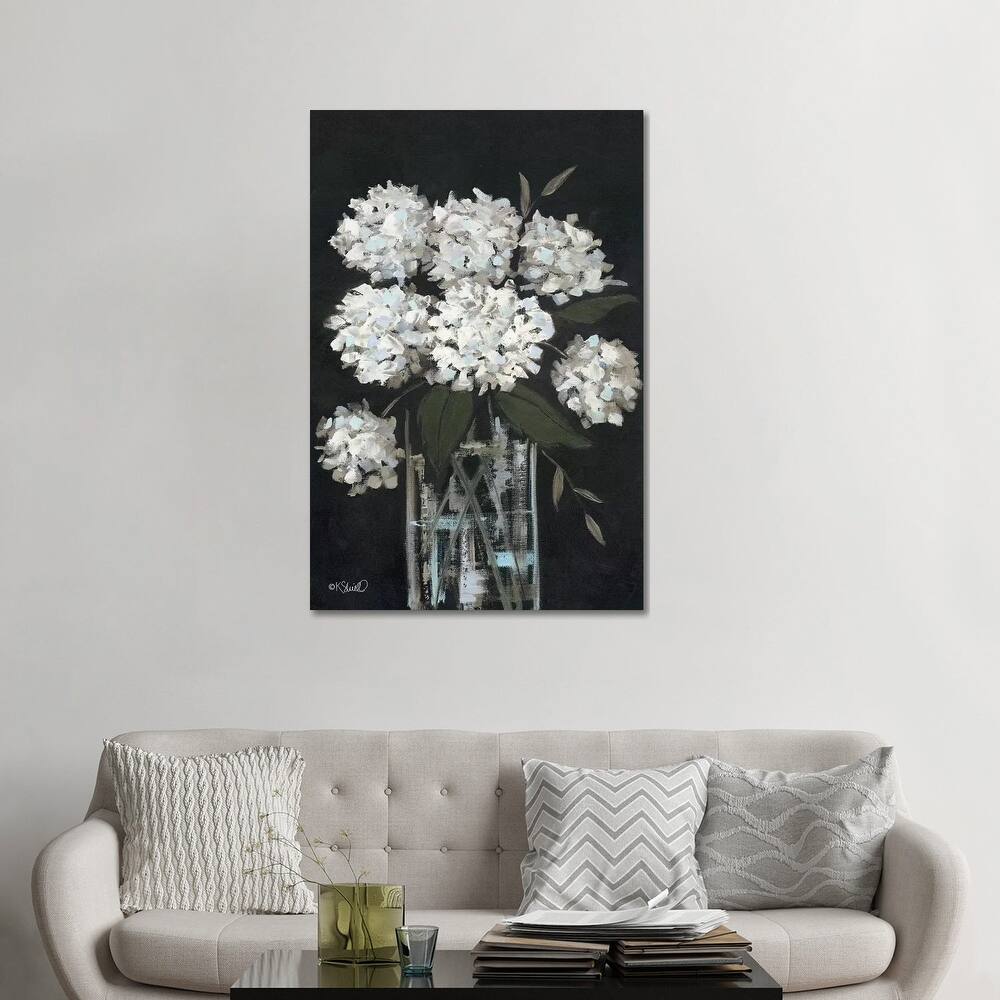 iCanvas "White Hydrangeas I" by Kate Sherrill Canvas Print