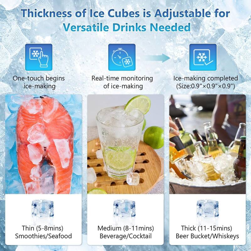 Commercial Ice Machine Industrial with 550LBS/1 Day Ice Maker
