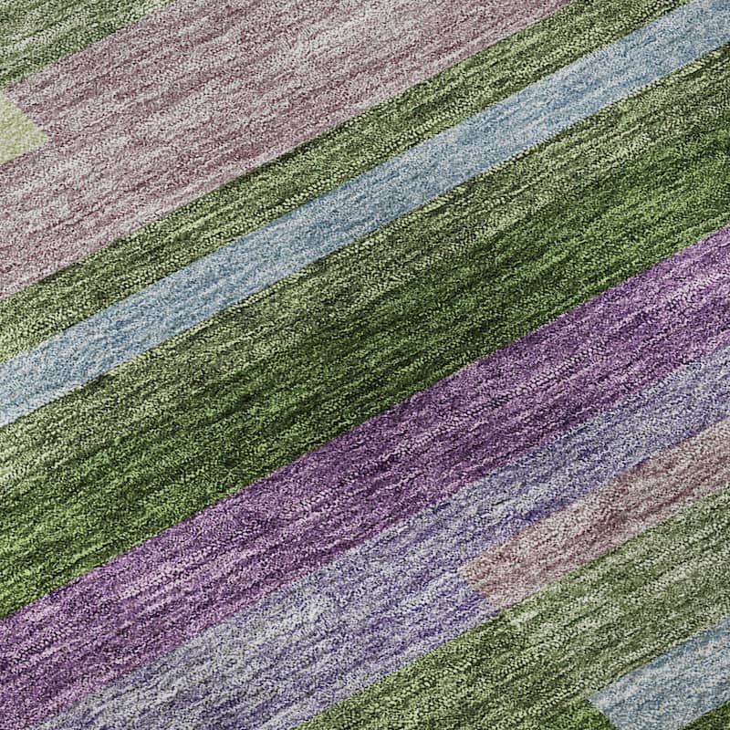 Premium Washable Super Soft Mosaic Stripe Mayfield Rug