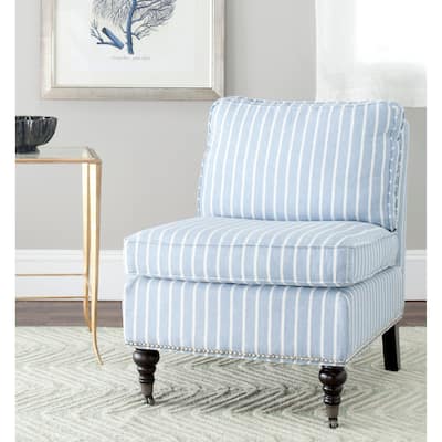 SAFAVIEH Randy Light Blue Armless Club Chair - 24" x 29.9" x 32.7"
