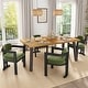 preview thumbnail 3 of 33, Christopher Knight Home - Evelyn Upholstered Birchwood Dining Chairs (Set of 4) Green+Black