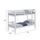 preview thumbnail 6 of 24, White/Espresso Wood Twin Over Twin Bunk Bed with Staircase