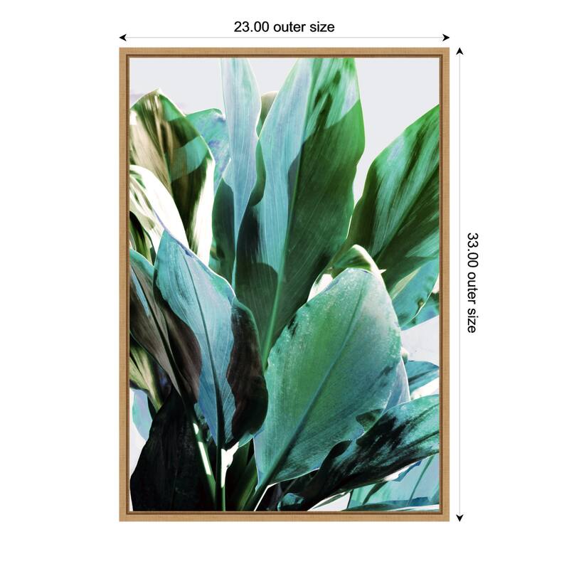 Green Leaves No. 1 by Gemma Bardot (23 x 33 in.), Framed Canvas Wall Art Print
