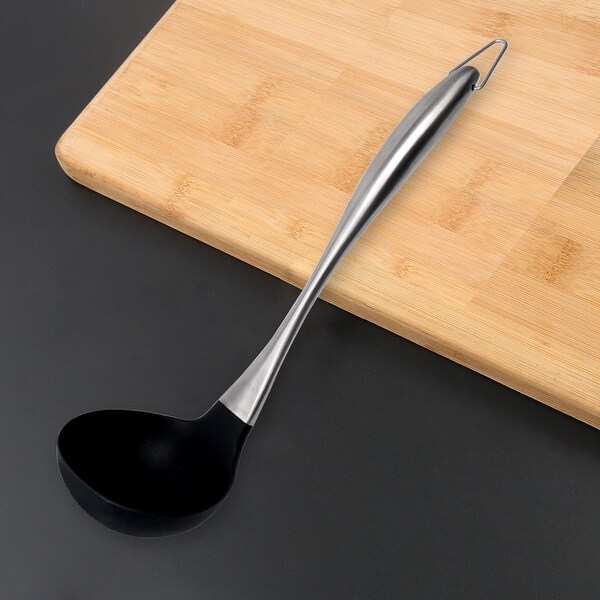 Silicone ladle with metal handle deals