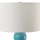 preview thumbnail 6 of 6, Uttermost Palawan Blue Glaze Table Lamp - 31.25" H X 17" W X 17" D