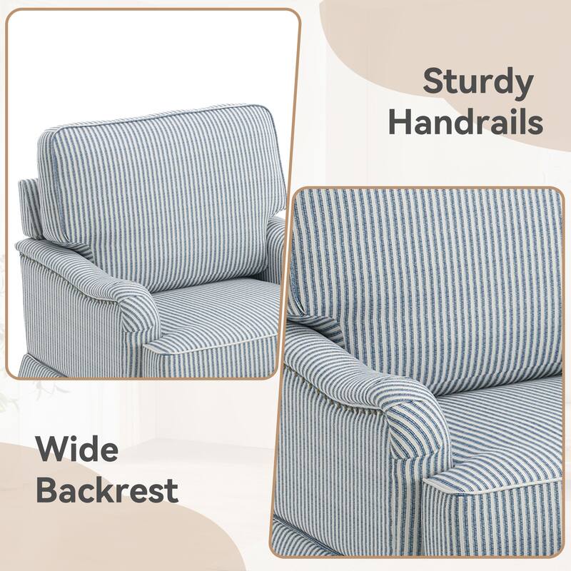 Chenille Swivel Accent Chair with Nailhead Trim Skirt