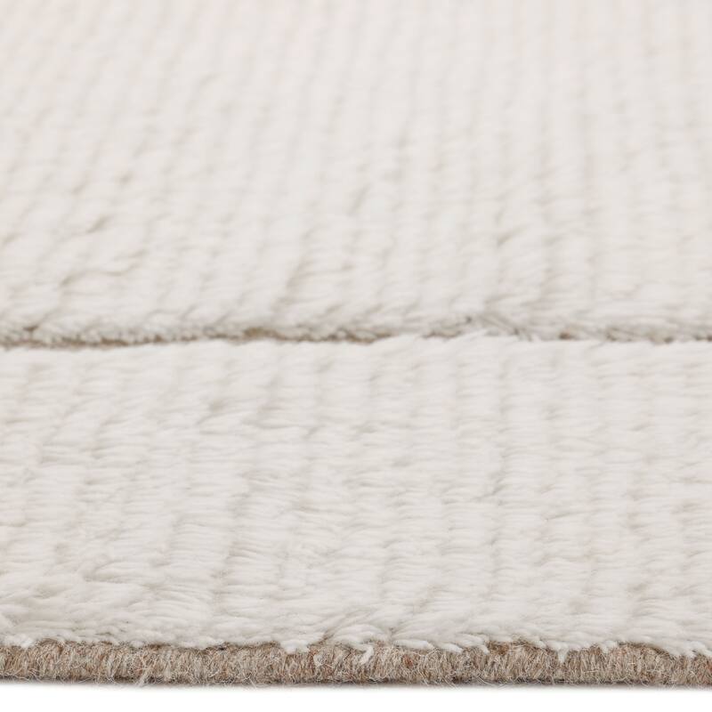Contemporary Solid Ivory Area Rug
