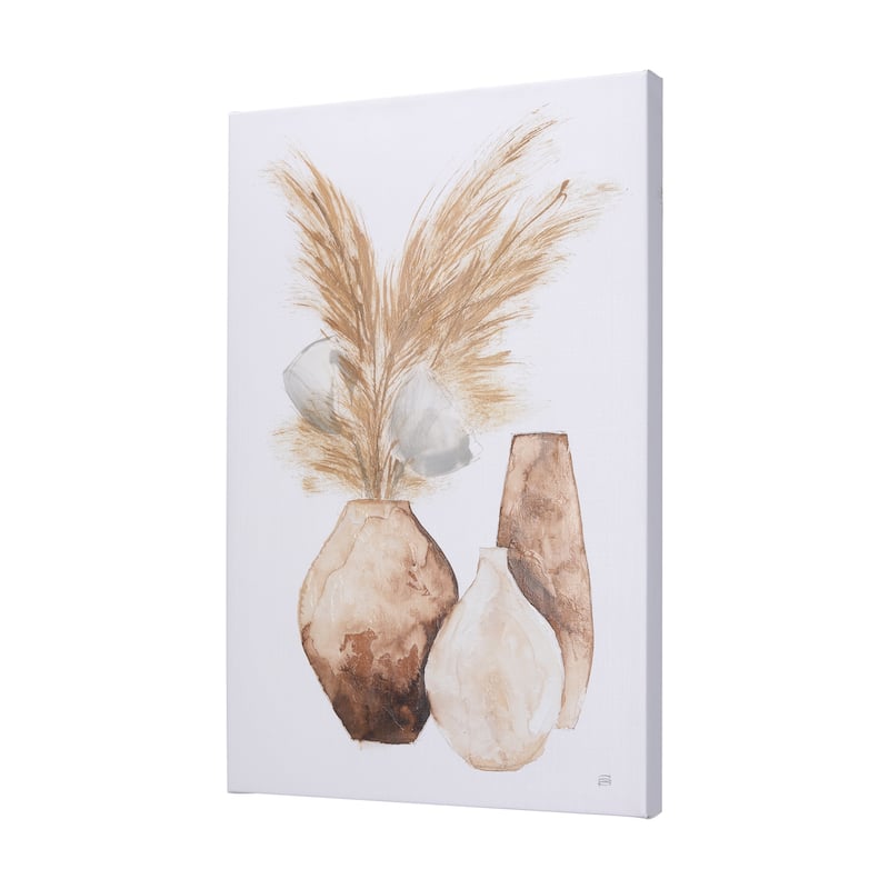 Vase Gray Pods (30 x 45 ) Canvas Art Print