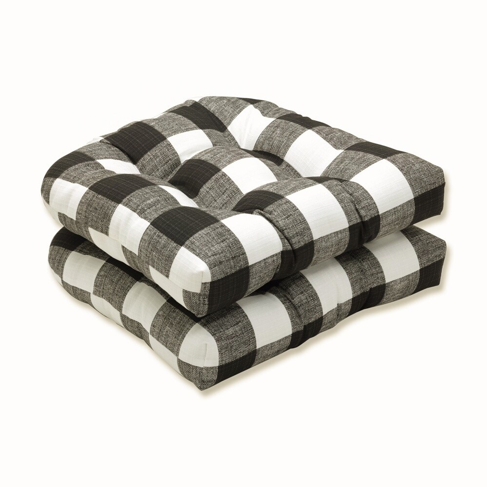 Buffalo check wicker cushions clearance