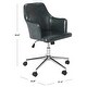 preview thumbnail 9 of 7, Carbon Loft Earl Dark Grey/ Chrome Swivel Office Chair - 21.5" x 22.8" x 35"