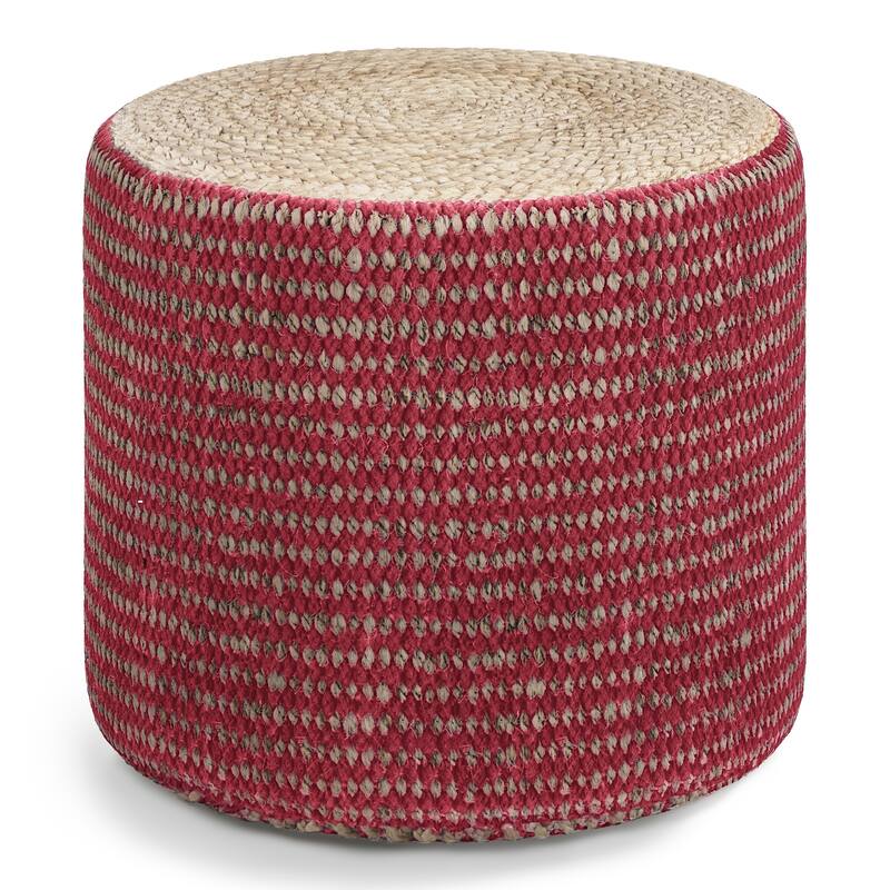 WYNDENHALL Jordi Boho Round Braided Pouf