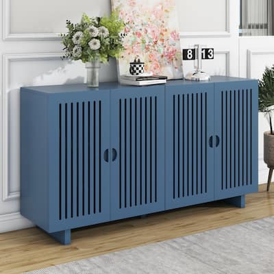 Modern Style Sideboard with 2 Adjustable Shelves Hollow Door Design