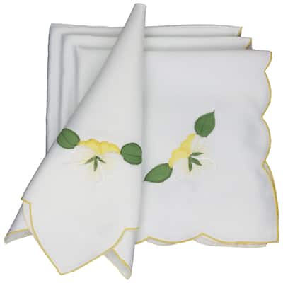Lily Polyester Square Napkin-19x19-Napkins-Set of 4