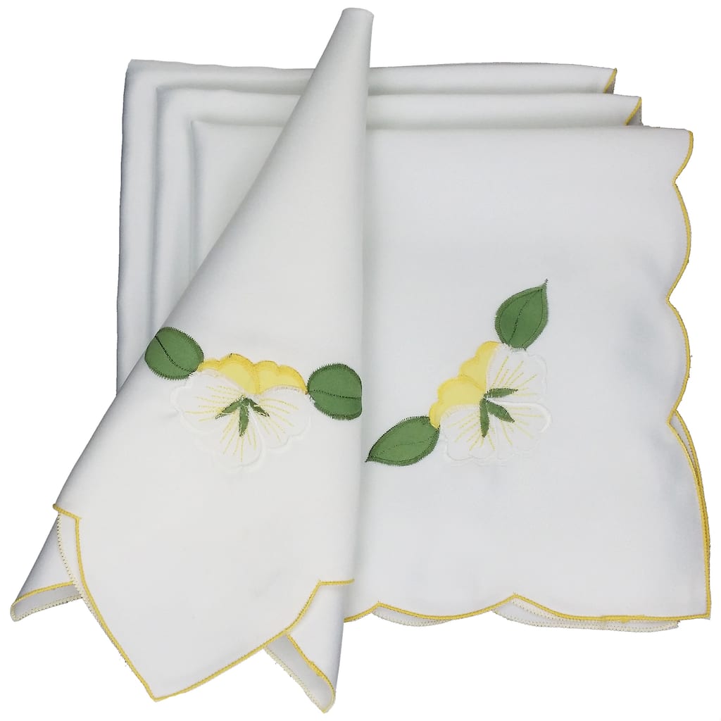 Lily Polyester Square Napkin-19x19-Napkins-Set of 4