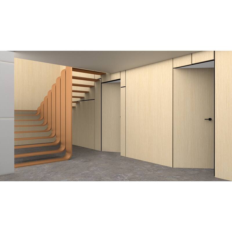 Solid Hidden Door with Handle Planum 0010 Light Oak